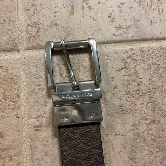 Michael Kors Brown/Black Belt with Silver Buckle- Reversible - Picture 3 of 5